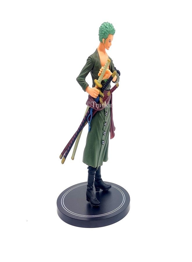 Trunkin One Piece Roronoa Zoro Action Figure with Stand PVC Anime Figurine Collectible Model Toy - 17 Cms - Image 4